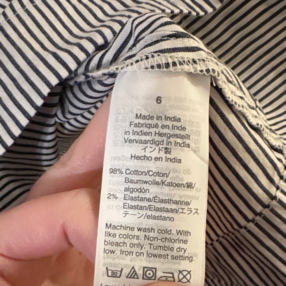 NWT J.Crew Factory Tie-waist shirt-dress in organic cotton poplin - Picture 4 of 5